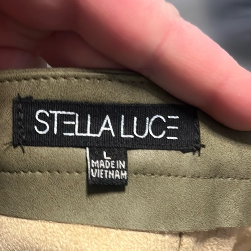 Stella Luce faux leather suede green large skirt - Picture 5 of 5